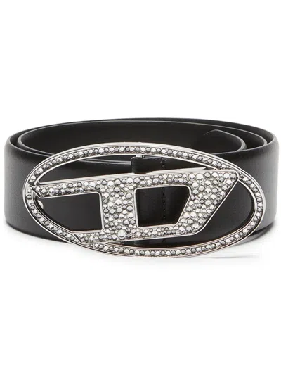 Diesel Women 1dr Strass Leather Belt