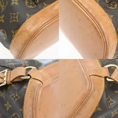 Pre-owned Louis Vuitton Montsouris Mm Brown Canvas Backpack Bag ()