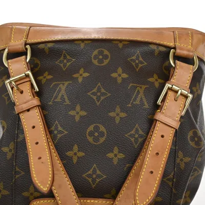 Pre-owned Louis Vuitton Montsouris Mm Brown Canvas Backpack Bag ()