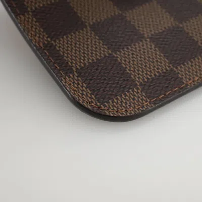 Pre-owned Louis Vuitton Neverfull Pouch Brown Canvas Clutch Bag ()