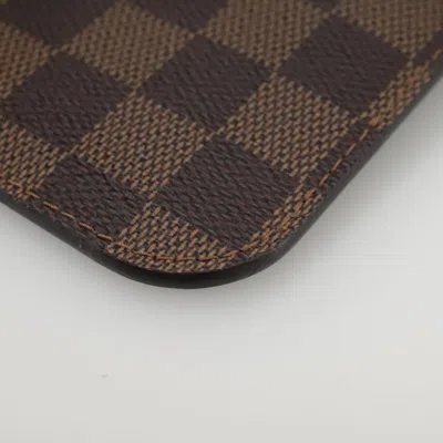 Pre-owned Louis Vuitton Neverfull Pouch Brown Canvas Clutch Bag ()
