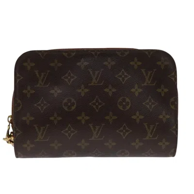 Pre-owned Louis Vuitton Orsay Brown Canvas Clutch Bag ()