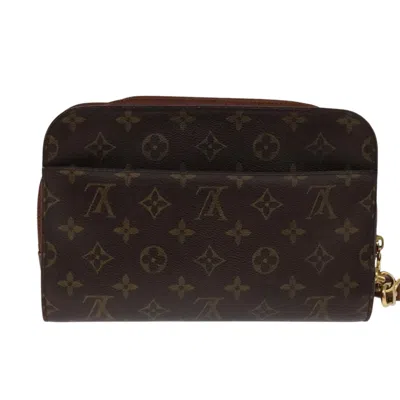 Pre-owned Louis Vuitton Orsay Brown Canvas Clutch Bag ()