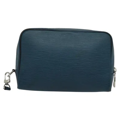 Pre-owned Louis Vuitton Osh Blue Leather Clutch Bag ()