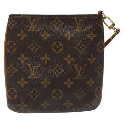 Pre-owned Louis Vuitton Partition Brown Canvas Clutch Bag ()