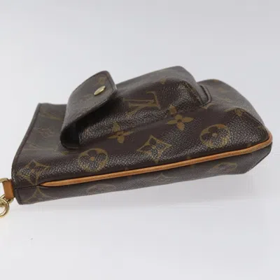 Pre-owned Louis Vuitton Partition Brown Canvas Clutch Bag ()