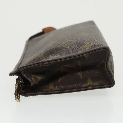 Pre-owned Louis Vuitton Poche Toilette 15 Brown Canvas Clutch Bag ()