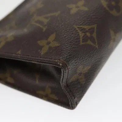 Pre-owned Louis Vuitton Poche Toilette 15 Brown Canvas Clutch Bag ()