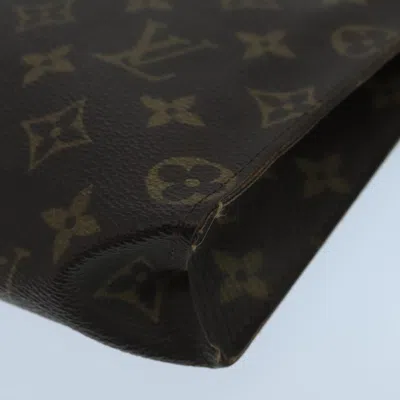 Pre-owned Louis Vuitton Poche Toilette Brown Canvas Clutch Bag ()