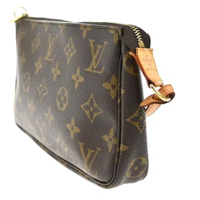 Pre-owned Louis Vuitton Pochette Accessoires Brown Canvas Clutch Bag ()