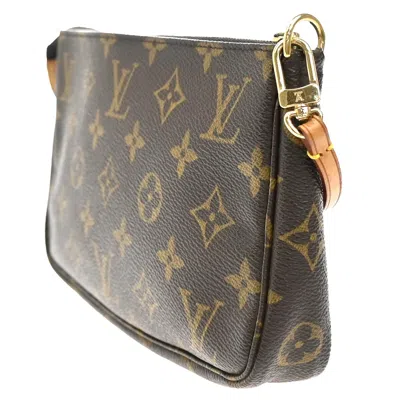 Pre-owned Louis Vuitton Pochette Accessoires Brown Canvas Clutch Bag ()