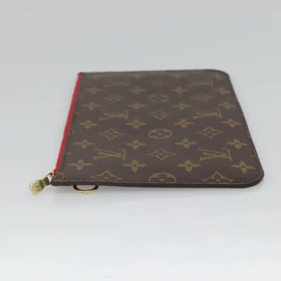 Pre-owned Louis Vuitton Pochette Neverfull Brown Canvas Clutch Bag ()
