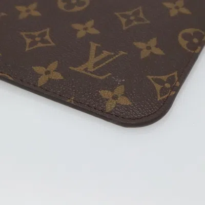 Pre-owned Louis Vuitton Pochette Neverfull Brown Canvas Clutch Bag ()