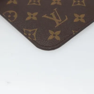 Pre-owned Louis Vuitton Pochette Neverfull Brown Canvas Clutch Bag ()
