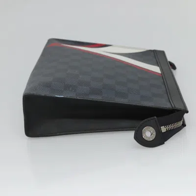 Pre-owned Louis Vuitton Pochette Voyage Black Canvas Clutch Bag ()