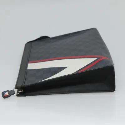 Pre-owned Louis Vuitton Pochette Voyage Black Canvas Clutch Bag ()