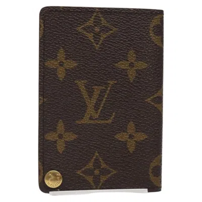 Pre-owned Louis Vuitton Porte Carte Credit Brown Canvas Wallet  ()