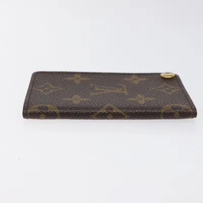 Pre-owned Louis Vuitton Porte Carte Credit Brown Canvas Wallet  ()