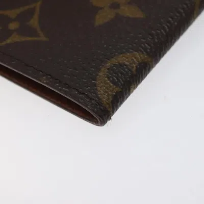 Pre-owned Louis Vuitton Porte Carte Credit Brown Canvas Wallet  ()