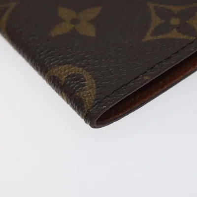 Pre-owned Louis Vuitton Porte Carte Credit Brown Canvas Wallet  ()