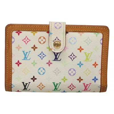 Pre-owned Louis Vuitton Portefeuille Viennois White Canvas Wallet  ()