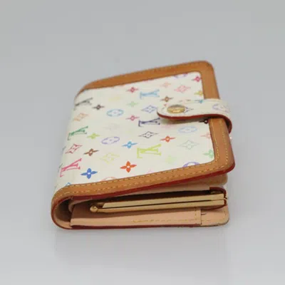 Pre-owned Louis Vuitton Portefeuille Viennois White Canvas Wallet  ()