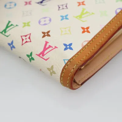 Pre-owned Louis Vuitton Portefeuille Viennois White Canvas Wallet  ()