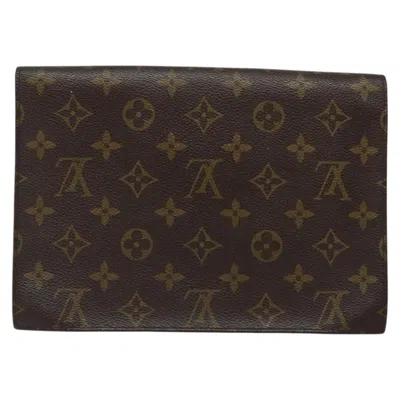 Pre-owned Louis Vuitton Rabat Brown Canvas Clutch Bag ()