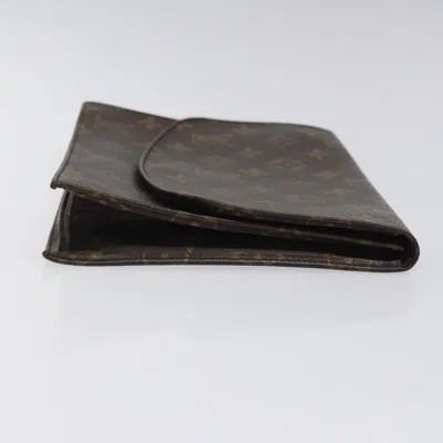 Pre-owned Louis Vuitton Rabat Brown Canvas Clutch Bag ()