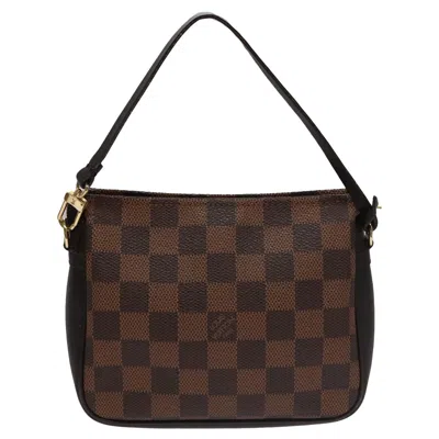 Pre-owned Louis Vuitton Trousse A Maquillage Brush Brown Canvas Clutch Bag ()