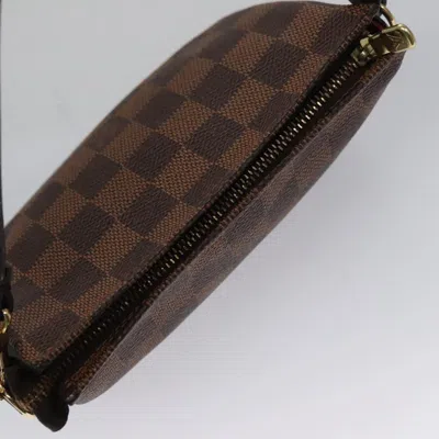 Pre-owned Louis Vuitton Trousse A Maquillage Brush Brown Canvas Clutch Bag ()