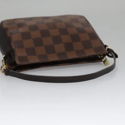 Pre-owned Louis Vuitton Trousse A Maquillage Brush Brown Canvas Clutch Bag ()