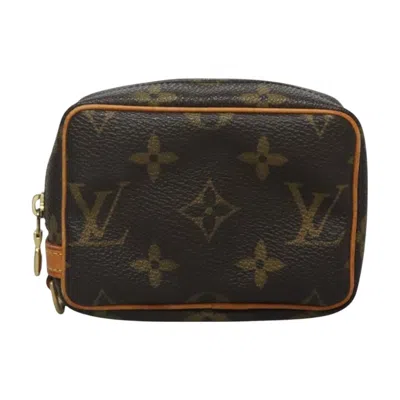 Pre-owned Louis Vuitton Wapiti Brown Canvas Clutch Bag ()