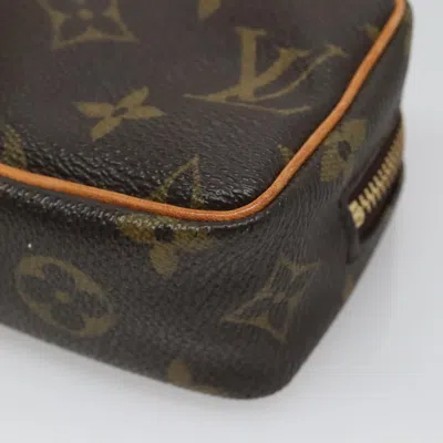Pre-owned Louis Vuitton Wapiti Brown Canvas Clutch Bag ()