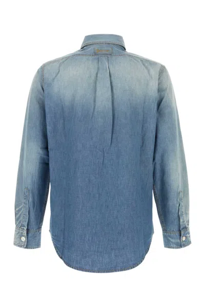 Givenchy Denim Shirt With Chest Pockets And Long Sleeves In Blue