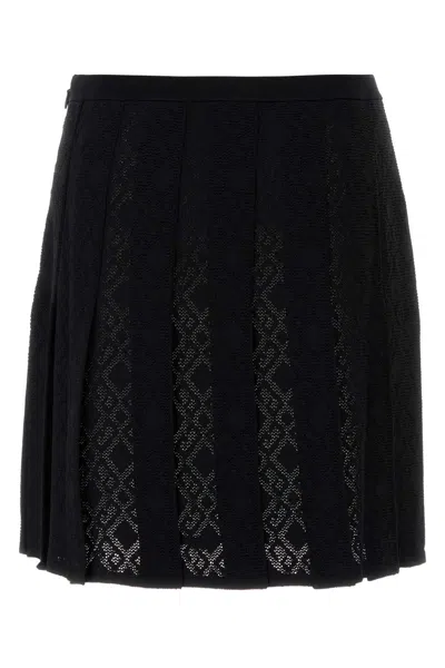 Givenchy Black Viscose Blend Skirt In Black