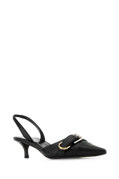 Givenchy Black Leather Voyou Pumps In Black