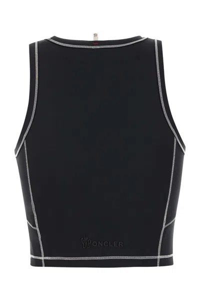 Moncler Grenoble Black Polyamide Elastane Top In Black