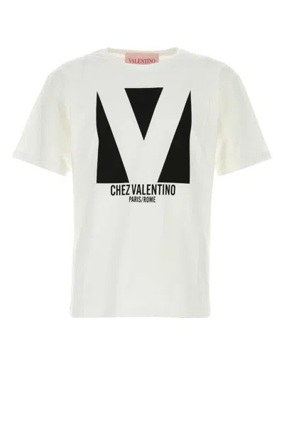 Valentino Garavani White Cotton T Shirt In Neutral