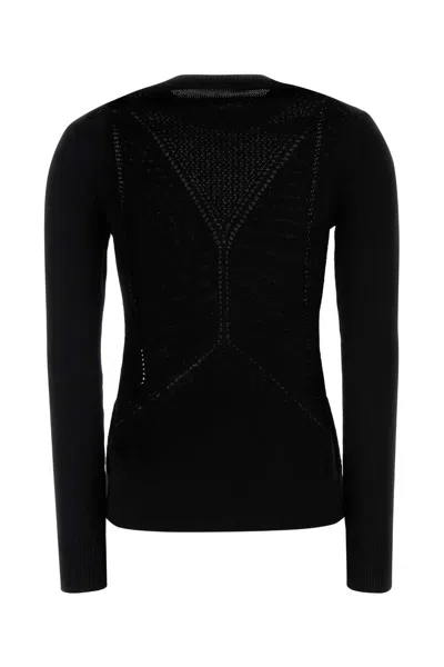 Jil Sander Black Wool Blend Sweater In Multi