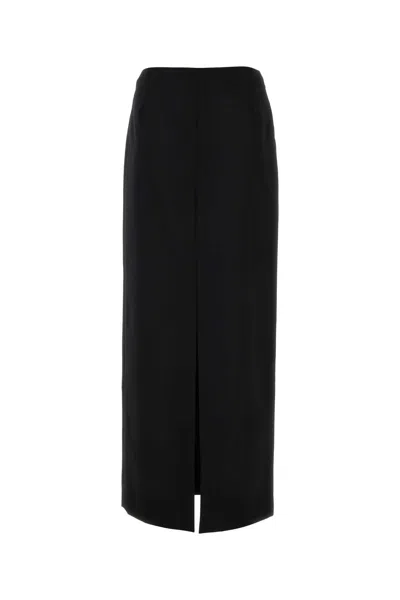 Givenchy Long Skirt Back Slit In Black