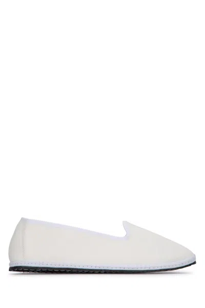 Vibi Venezia Loafers With Elasticized Topline And Rounded Toe In White