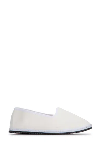 Vibi Venezia Loafers With Elasticized Topline And Rounded Toe In White