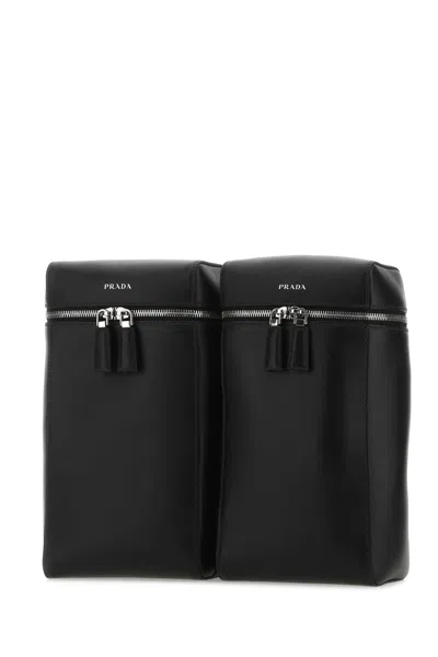 Prada Black Leather Backpack