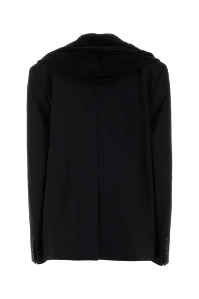 Y/project Y Project Black Stretch Twill Oversize Blazer