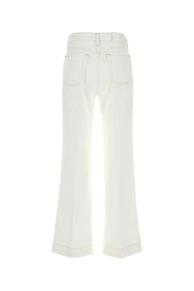 Seven For All Mankind White Lyocell Modern Dojo Pant In White