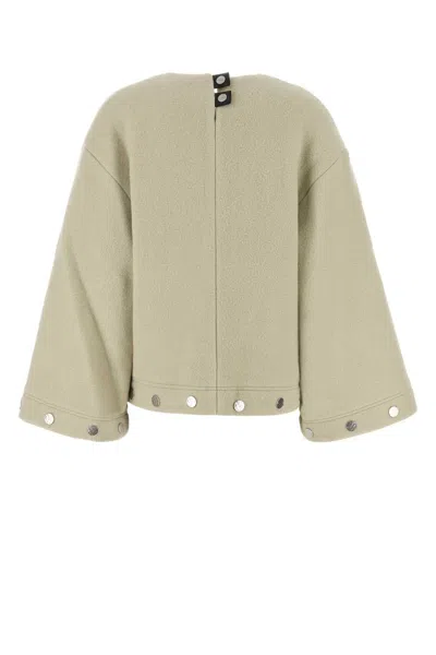 Nanushka Sand Wool Blend Oversize Anwen Blouse