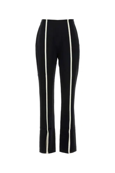 Nanushka Black Satin Pant In Black