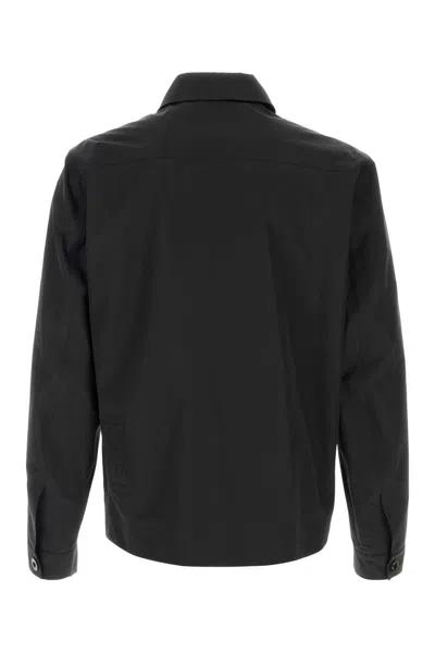 Ten C Black Nylon Blend Bonded Shirt In Gray