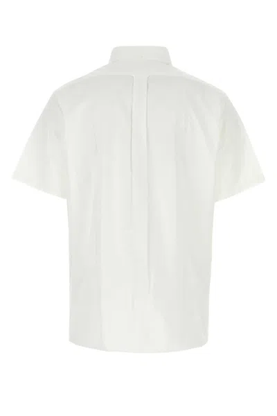 Nanamica Button Down Wind Short Sleeve Shirt In White